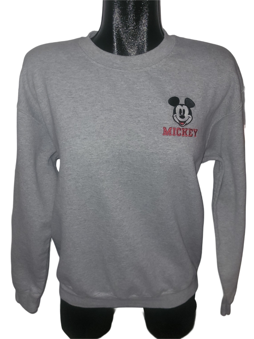 Disney Mickey Mouse Grey Classic Crewneck Sweatshirt Size M